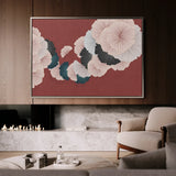 Floral 002 Canvas Art 18" x 24" / 45 x 60 cm / Black
