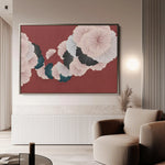 Floral 002 Canvas Art 60 x 40 cm / Black