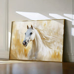 Horses 002 Canvas Art 18" x 24" / 45 x 60 cm / Black