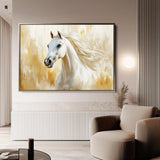 Horses 002 Canvas Art 18" x 24" / 45 x 60 cm / Black