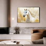 Horses 002 Canvas Art 18" x 24" / 45 x 60 cm / Black