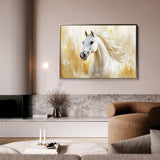 Horses 002 Canvas Art 18" x 24" / 45 x 60 cm / Black