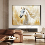 Horses 002 Canvas Art 60 x 40 cm / Black