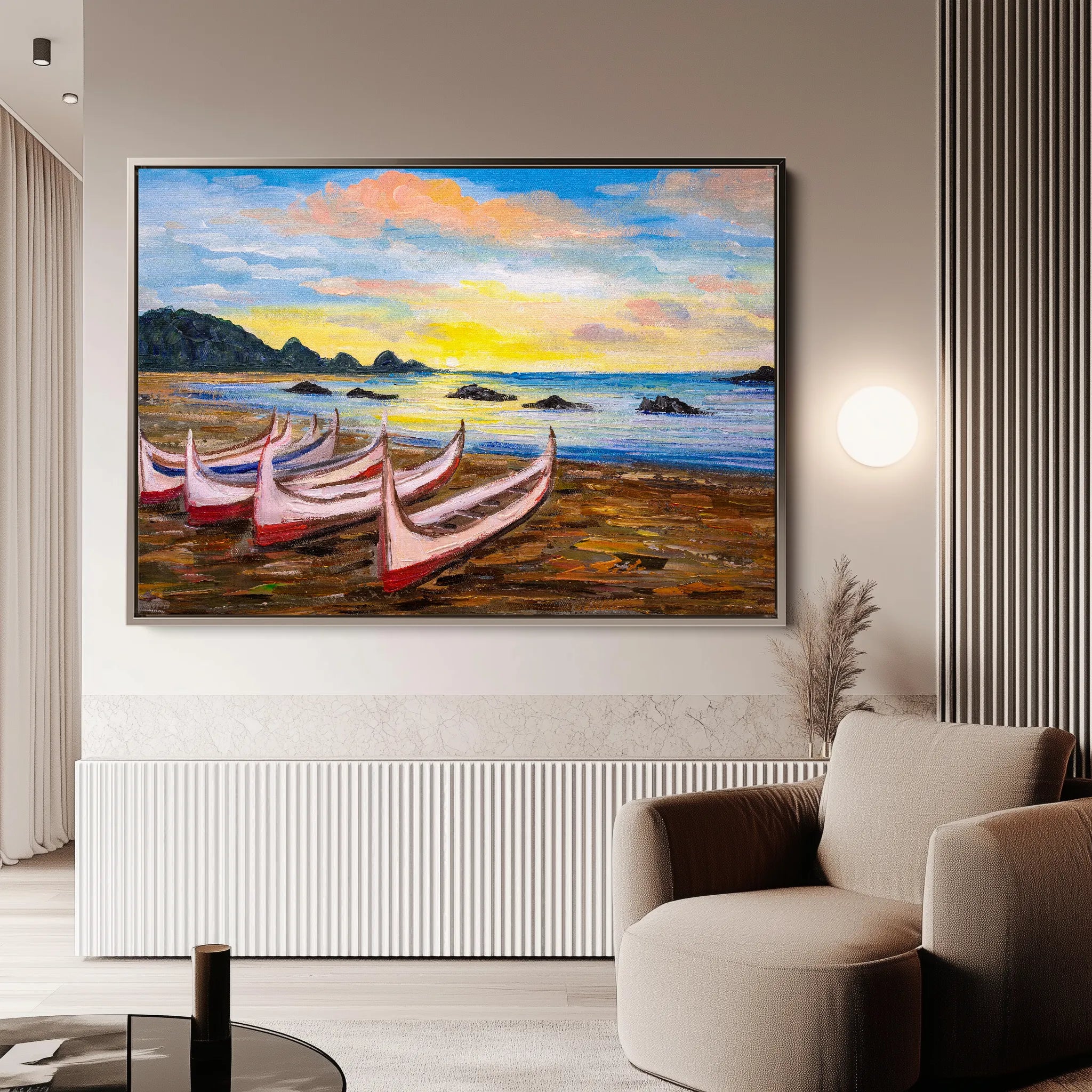 Landscape 002 Canvas Art 18" x 24" / 45 x 60 cm / Black