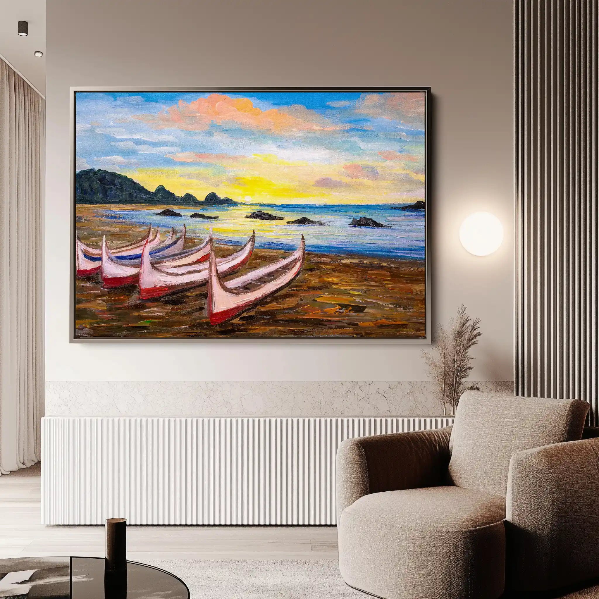 Landscape 002 Canvas Art 60 x 40 cm / Black