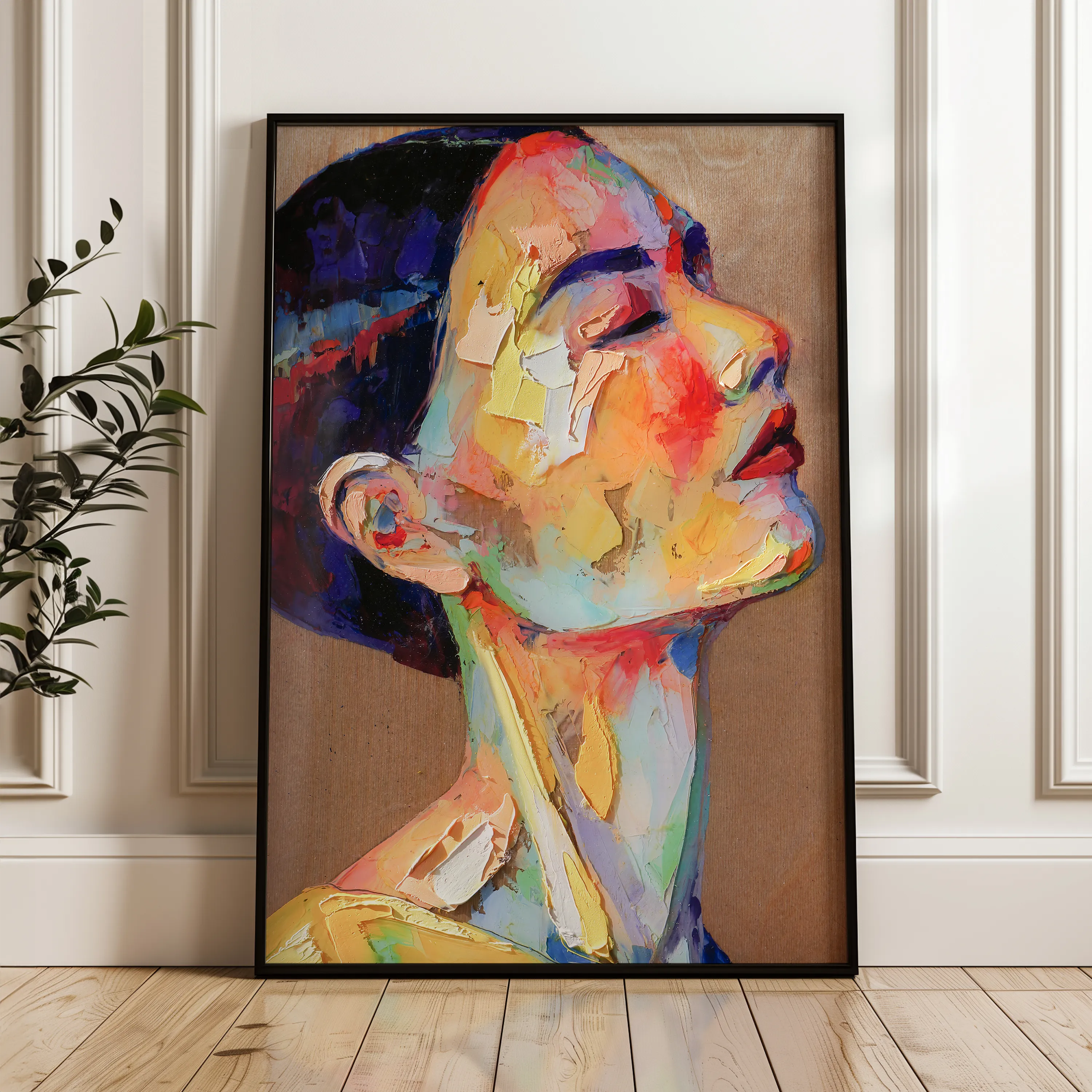 Portrait 002 Canvas Art 18" x 24" / 45 x 60 cm / Black