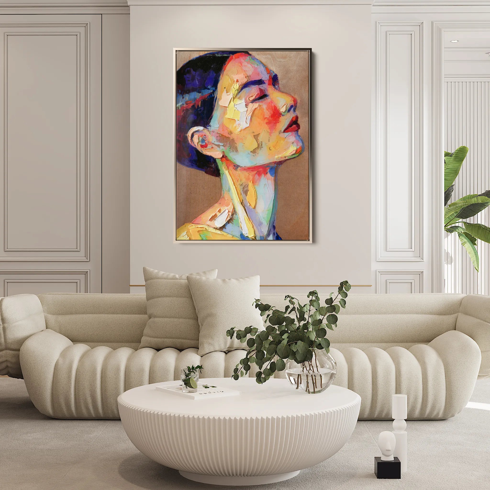 Portrait 002 Canvas Art 18" x 24" / 45 x 60 cm / Black