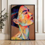 Portrait 002 Canvas Art 60 x 40 cm / Black