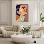 Portrait 002 Canvas Art 60 x 40 cm / Black