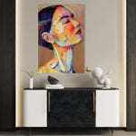 Portrait 002 Canvas Art 60 x 40 cm / Black