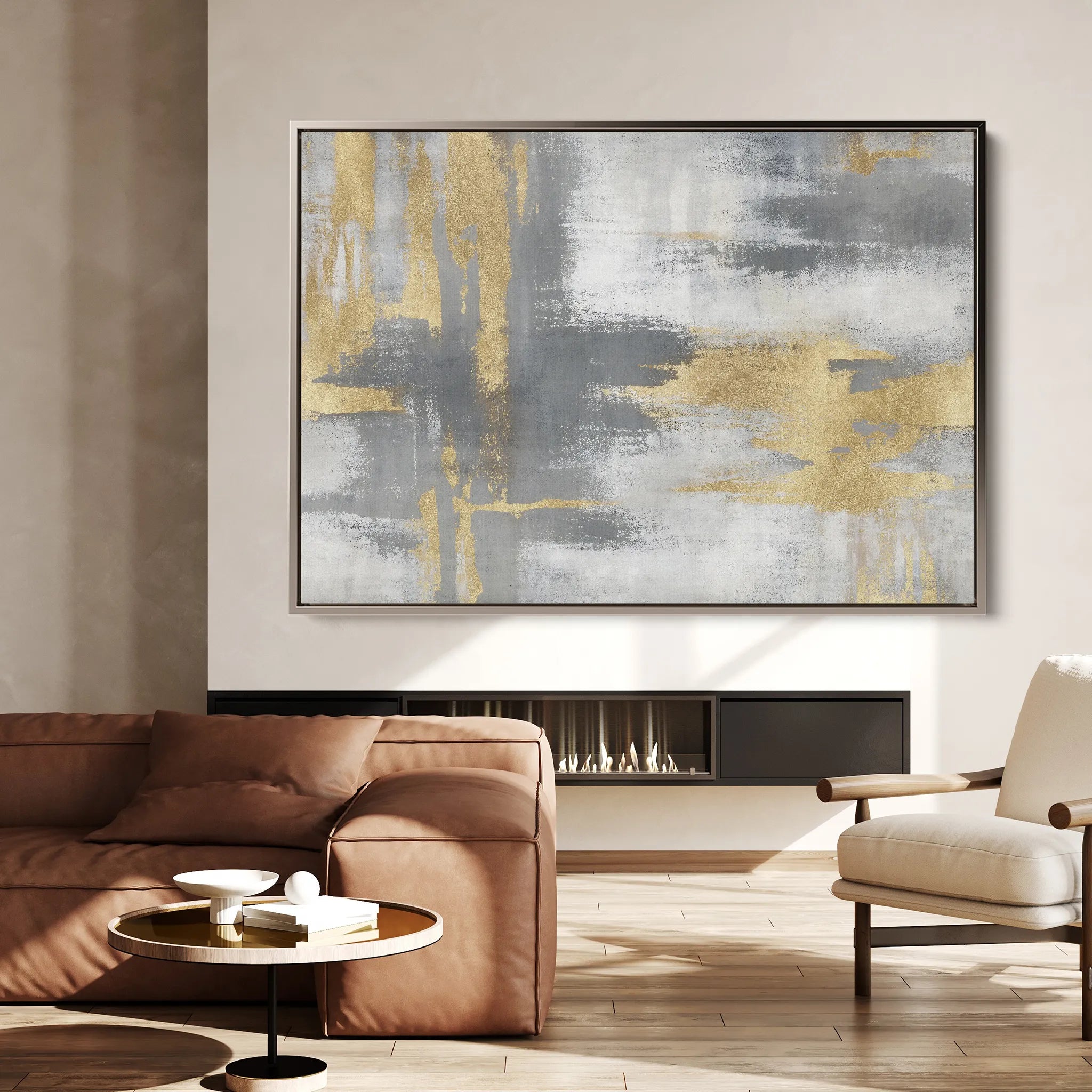 Abstract 003 Canvas Art 18" x 24" / 45 x 60 cm / Black