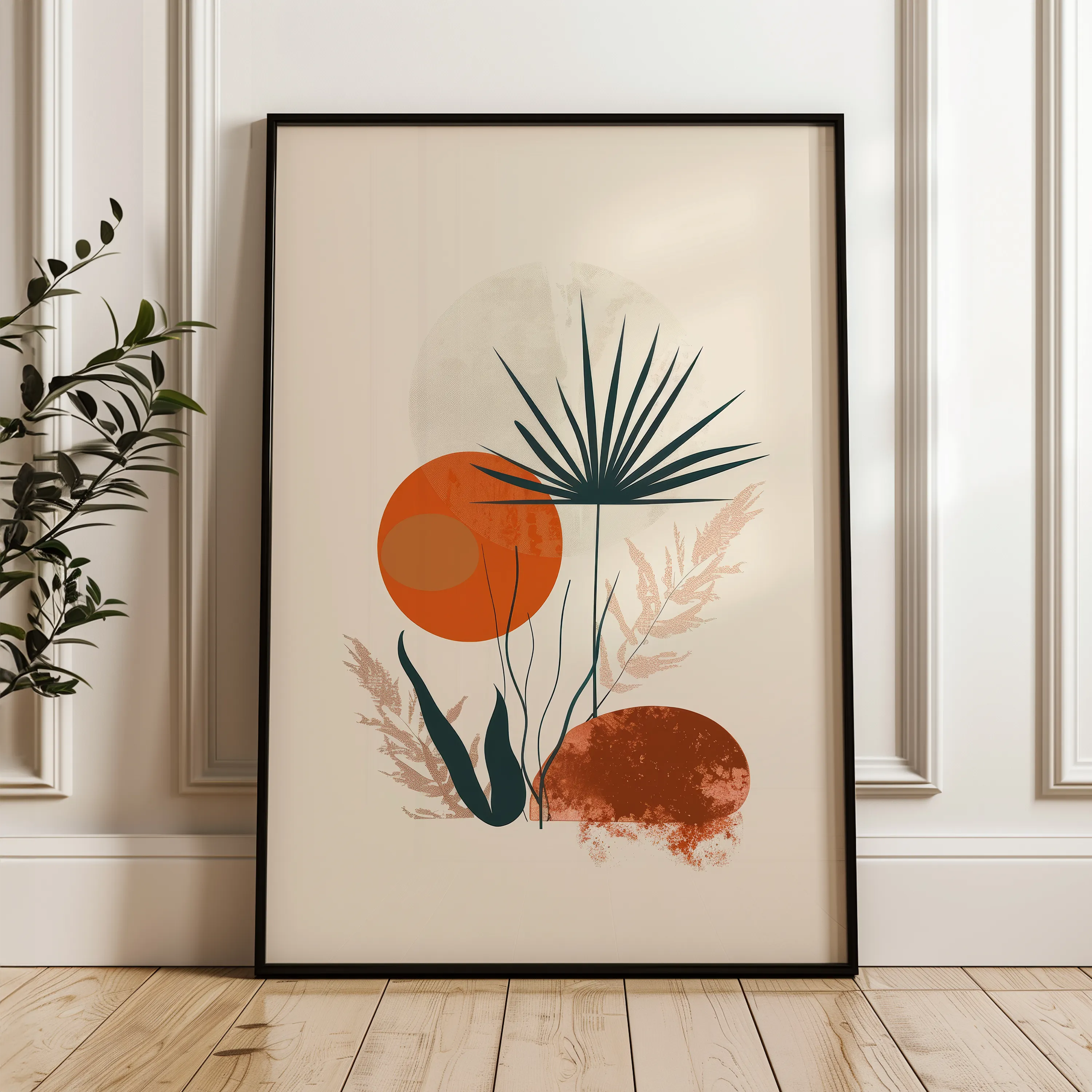 Boho 003 Canvas Art 18" x 24" / 45 x 60 cm / Black
