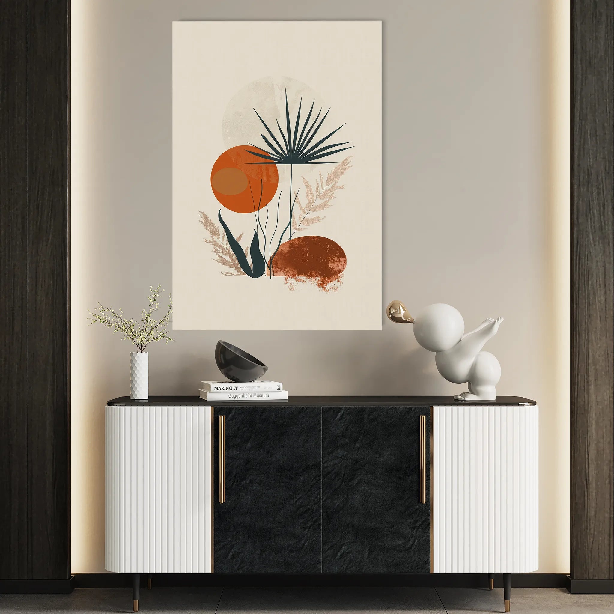 Boho 003 Canvas Art 18" x 24" / 45 x 60 cm / Black