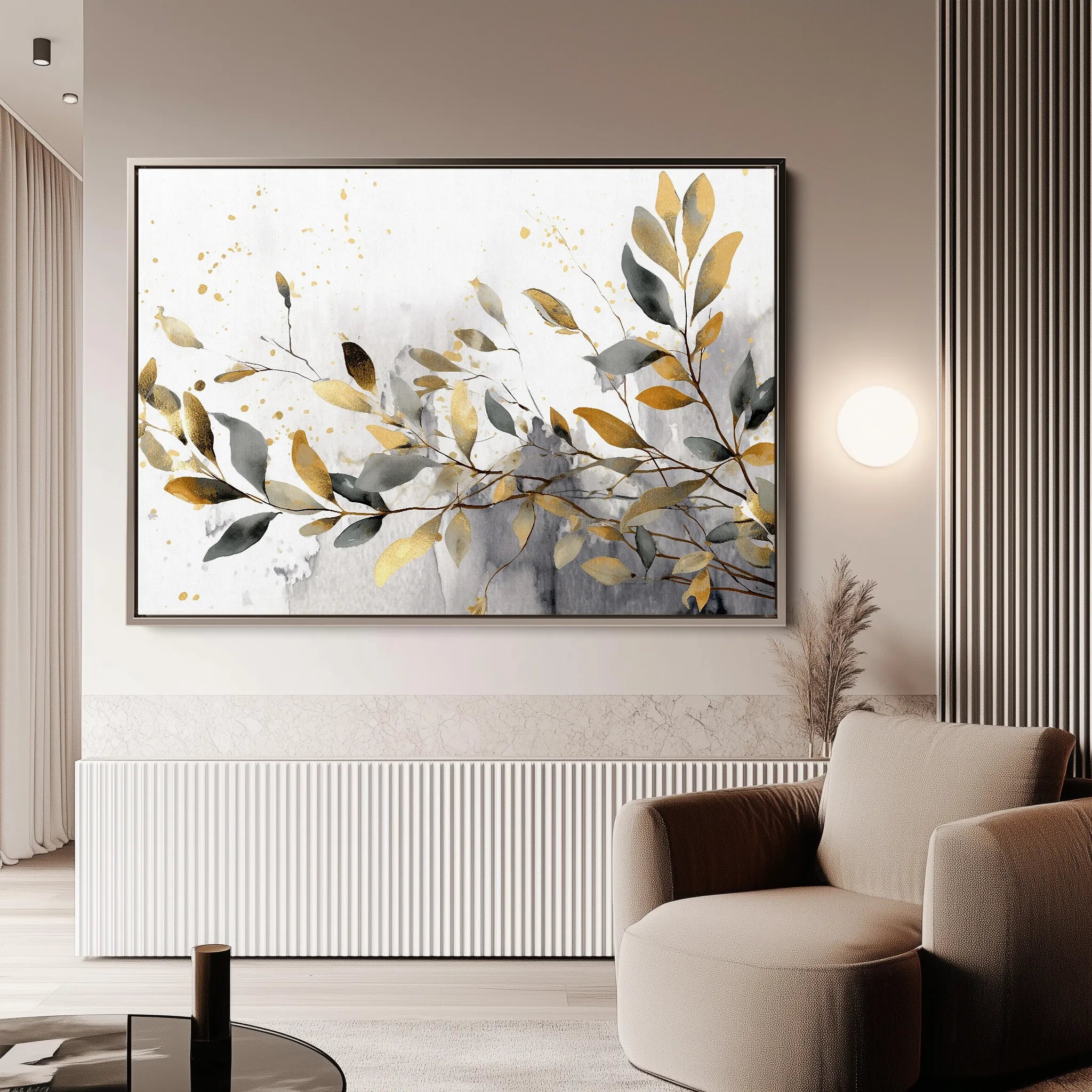 Floral 003 Canvas Art 18" x 24" / 45 x 60 cm / Black