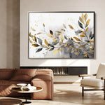 Floral 003 Canvas Art 18" x 24" / 45 x 60 cm / Black