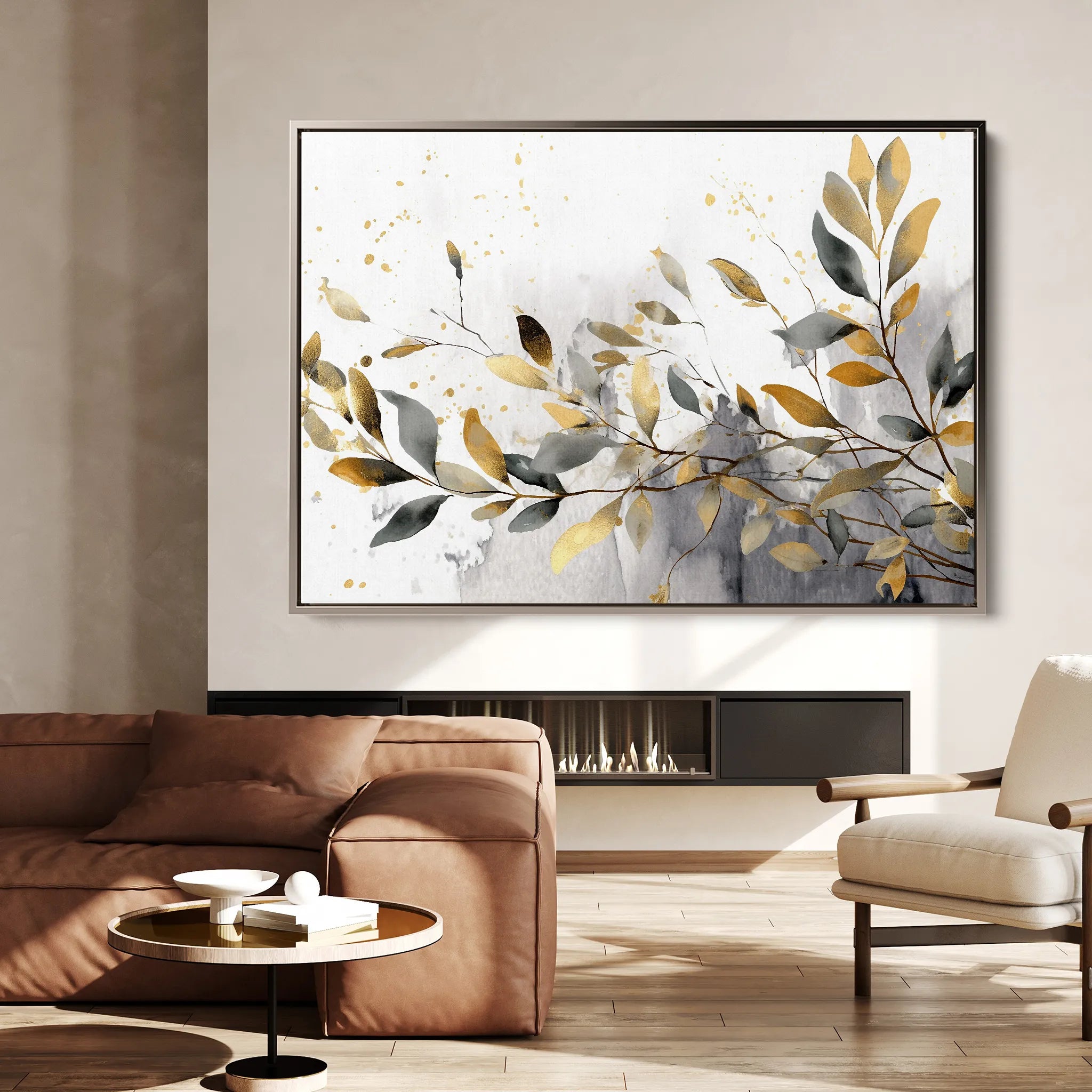 Floral 003 Canvas Art 18" x 24" / 45 x 60 cm / Black