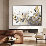 Floral 003 Canvas Art 60 x 40 cm / Black