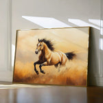 Horses 003 Canvas Art 18" x 24" / 45 x 60 cm / Black