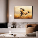 Horses 003 Canvas Art 18" x 24" / 45 x 60 cm / Black