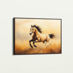 Horses 003 Canvas Art 18" x 24" / 45 x 60 cm / Black