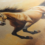 Horses 003 Canvas Art 18" x 24" / 45 x 60 cm / Black