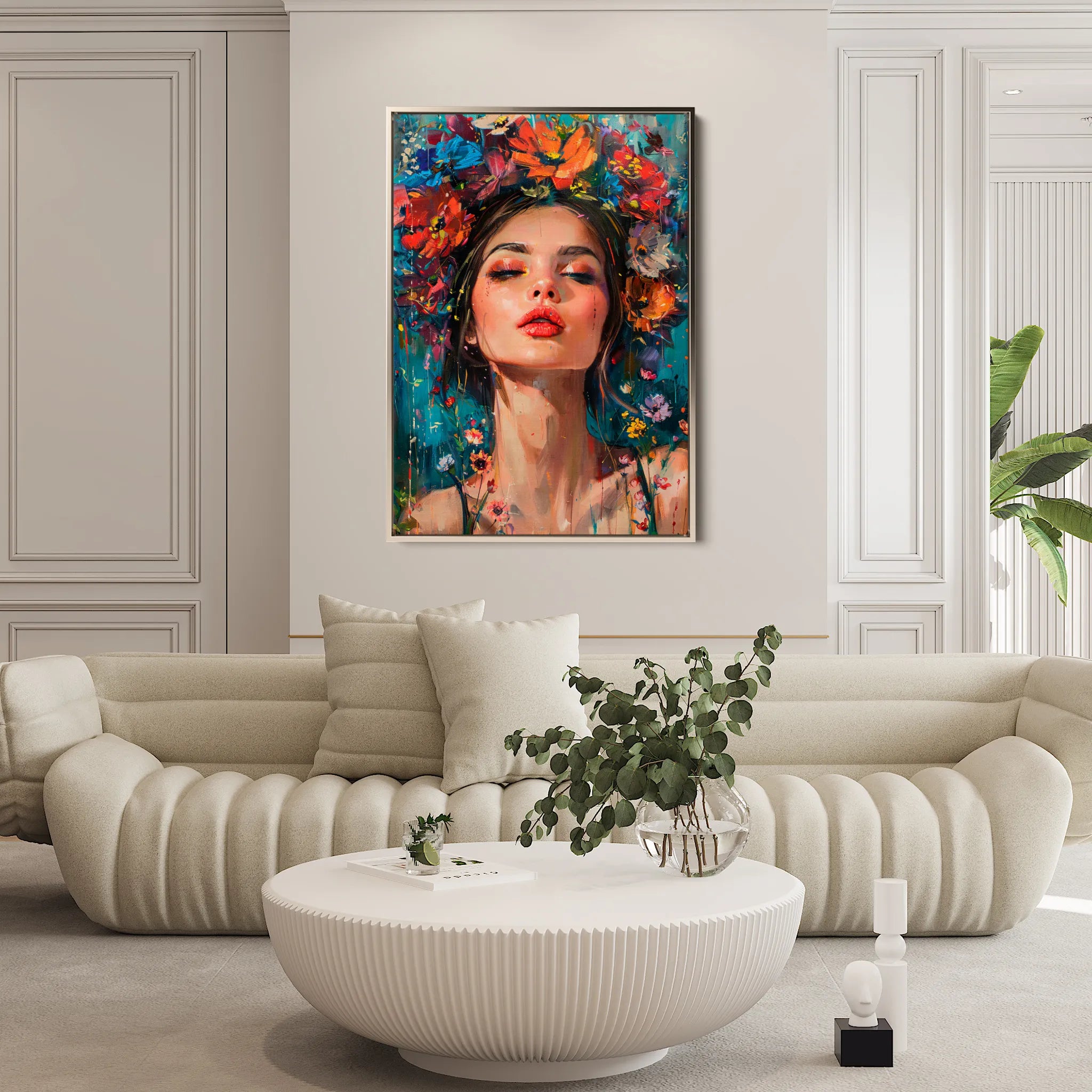 Portrait 003 Canvas Art 18" x 24" / 45 x 60 cm / Black