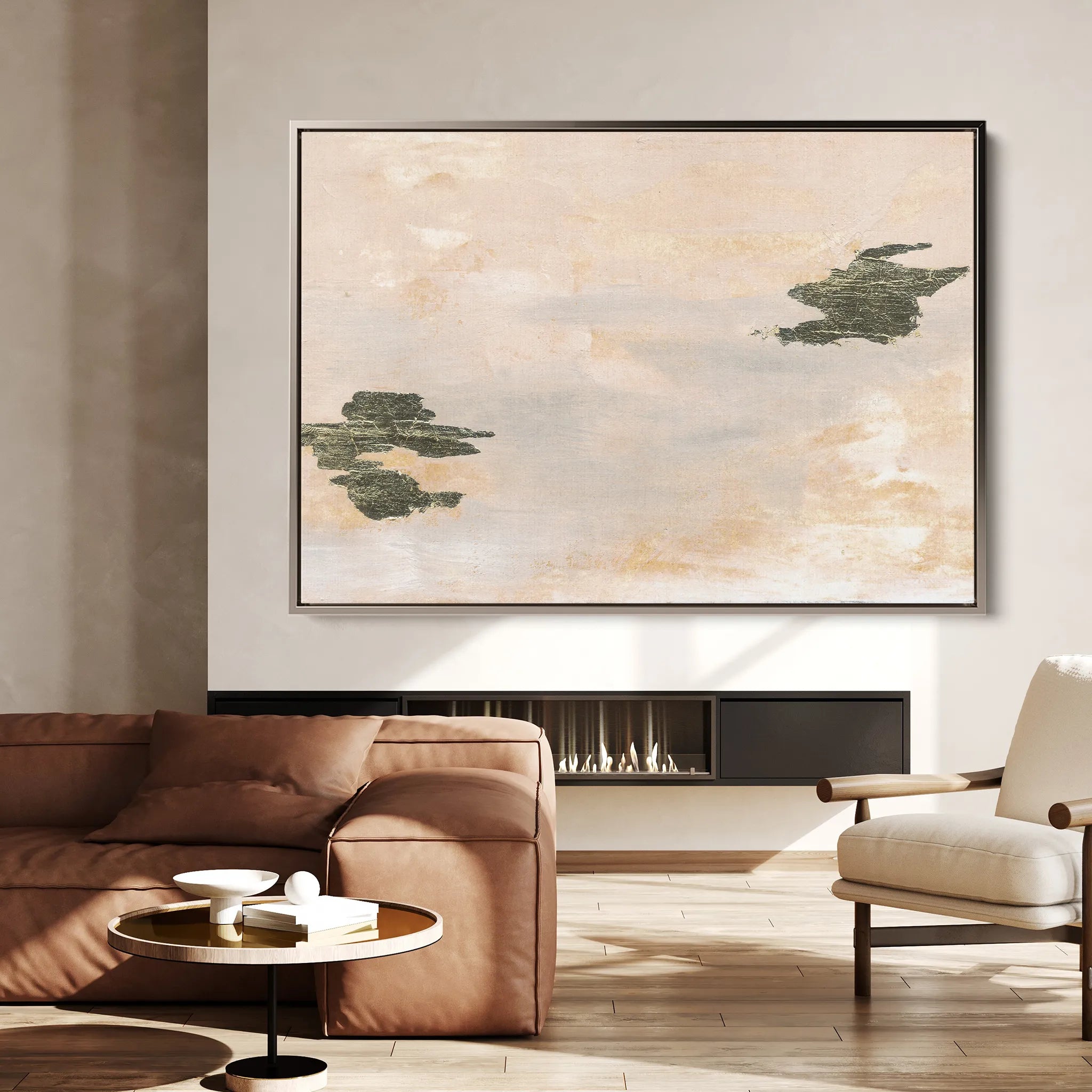 Abstract 004 Canvas Art 18" x 24" / 45 x 60 cm / Black