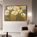Floral 004 Canvas Art 18" x 24" / 45 x 60 cm / Black