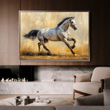 Horses 004 Canvas Art 18" x 24" / 45 x 60 cm / Black