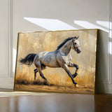 Horses 004 Canvas Art 18" x 24" / 45 x 60 cm / Black