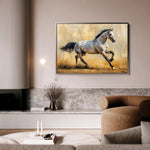 Horses 004 Canvas Art 18" x 24" / 45 x 60 cm / Black