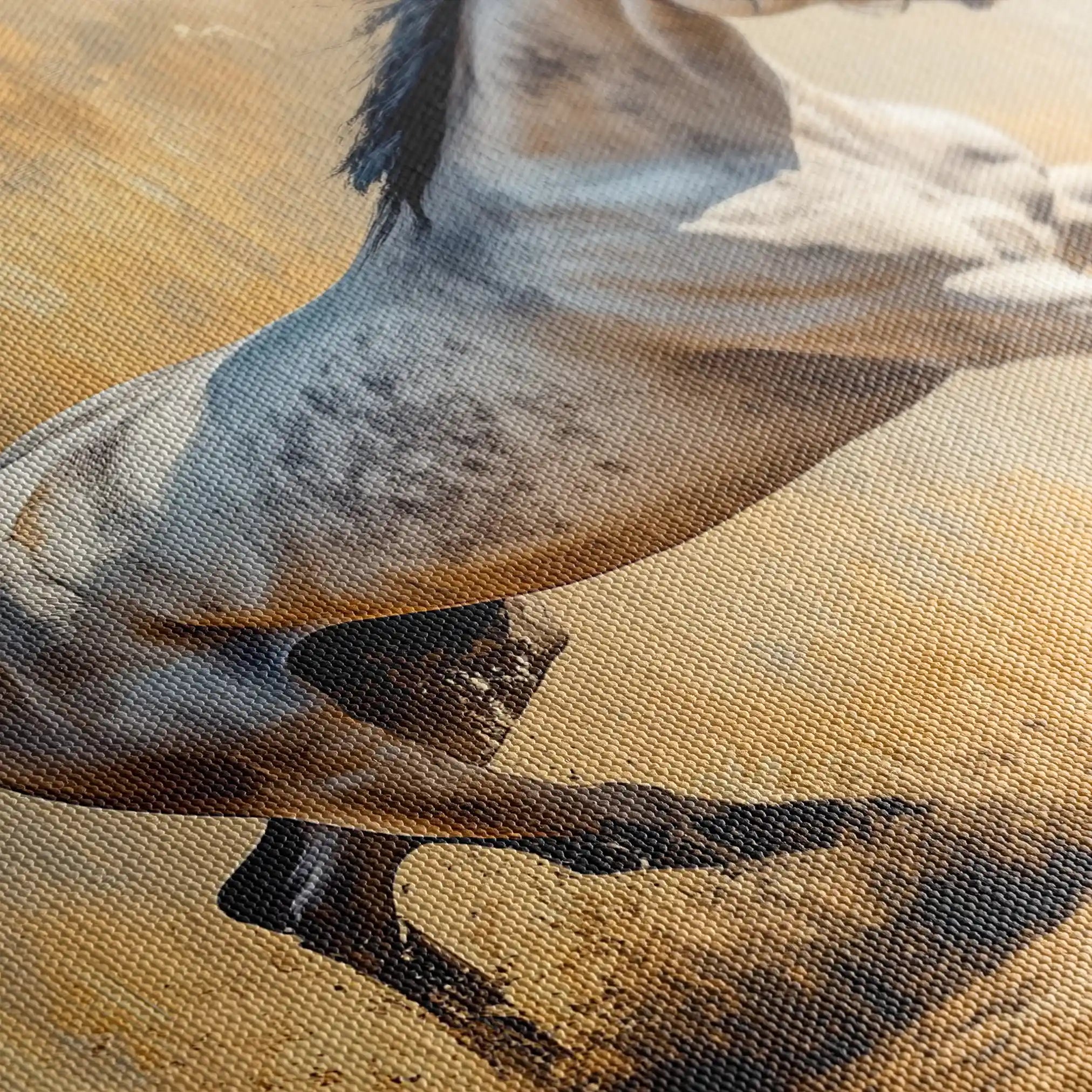 Horses 004 Canvas Art 60 x 40 cm / Black