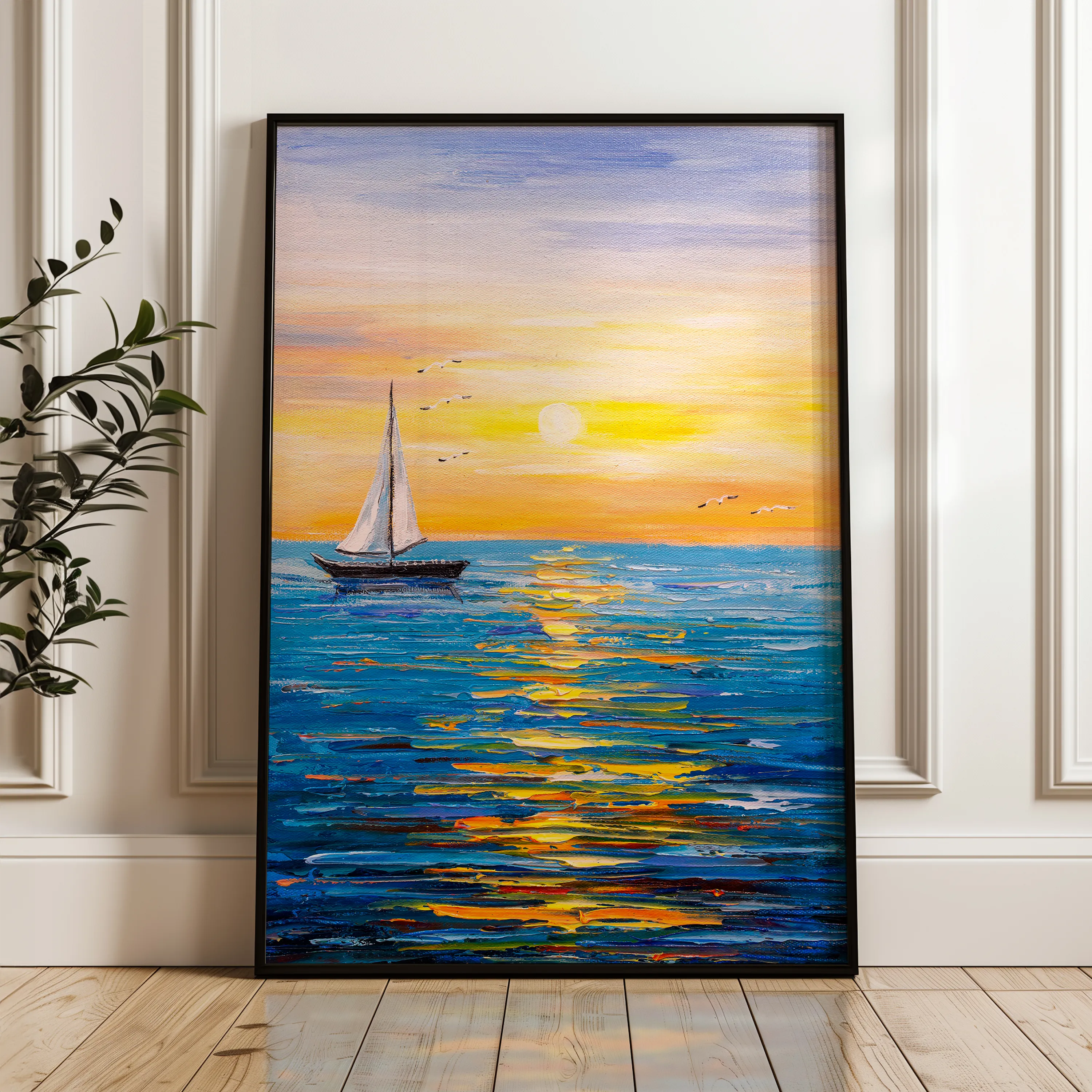 Landscape 004 Canvas Art 18" x 24" / 45 x 60 cm / Black