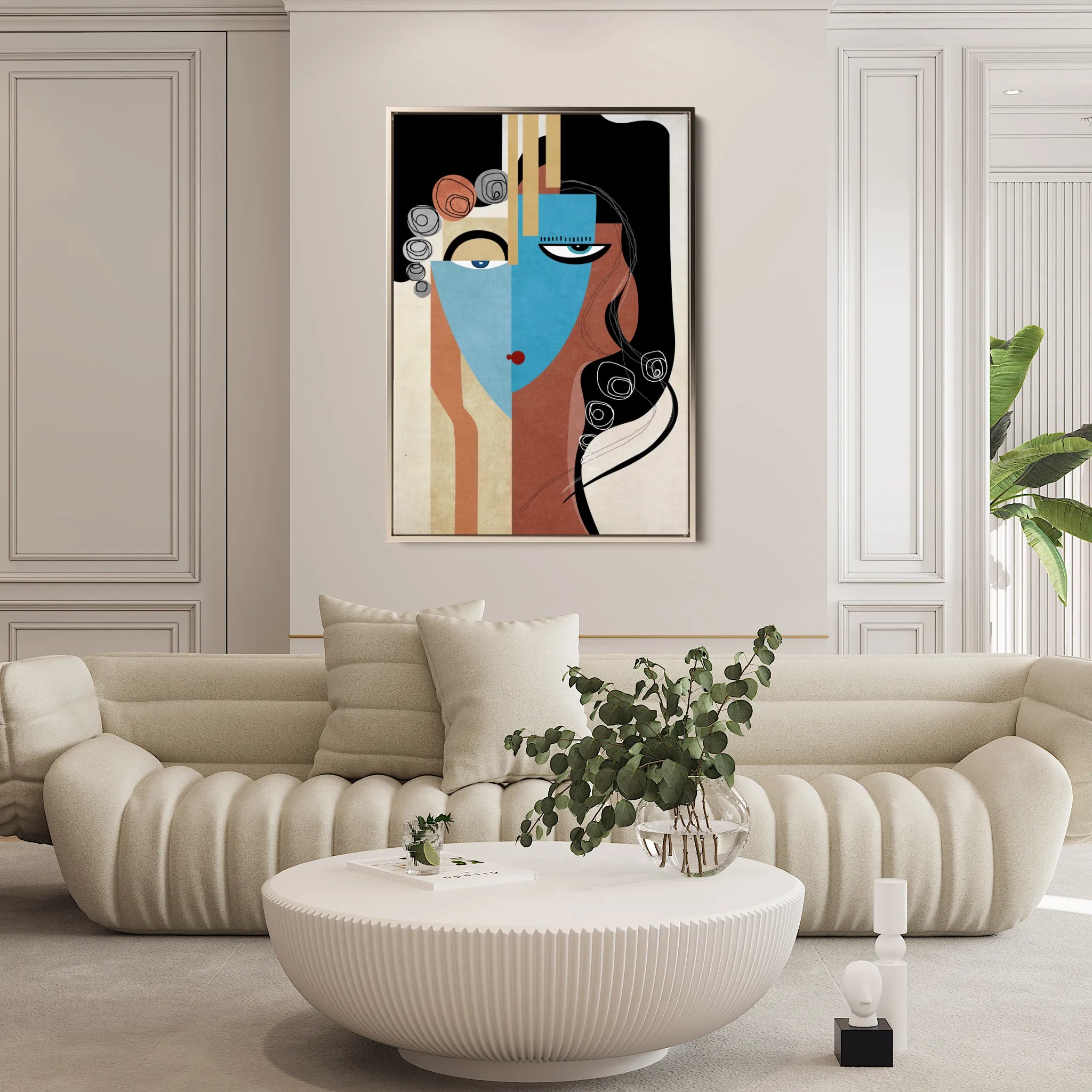 Portrait 004 Canvas Art 18" x 24" / 45 x 60 cm / Black