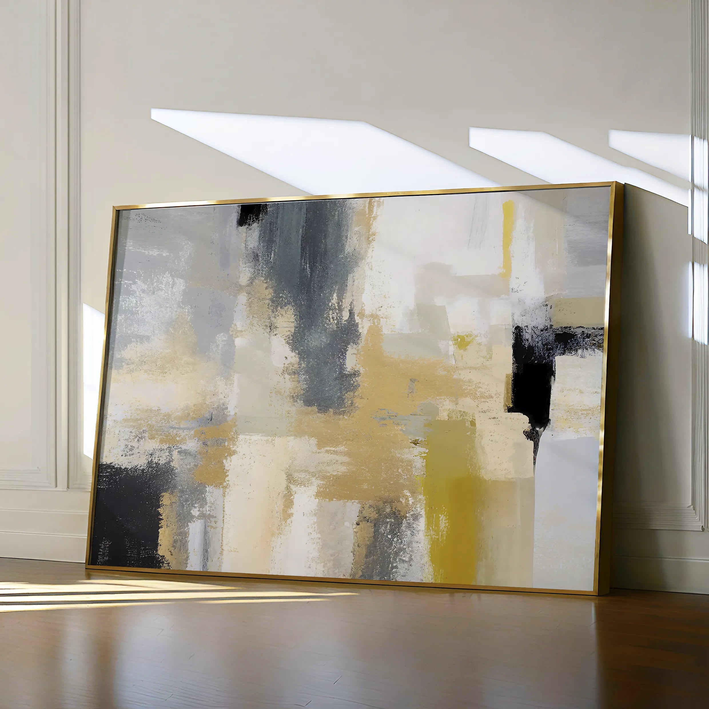 Abstract 005 Canvas Art 18" x 24" / 45 x 60 cm / Black
