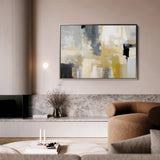 Abstract 005 Canvas Art 18" x 24" / 45 x 60 cm / Black
