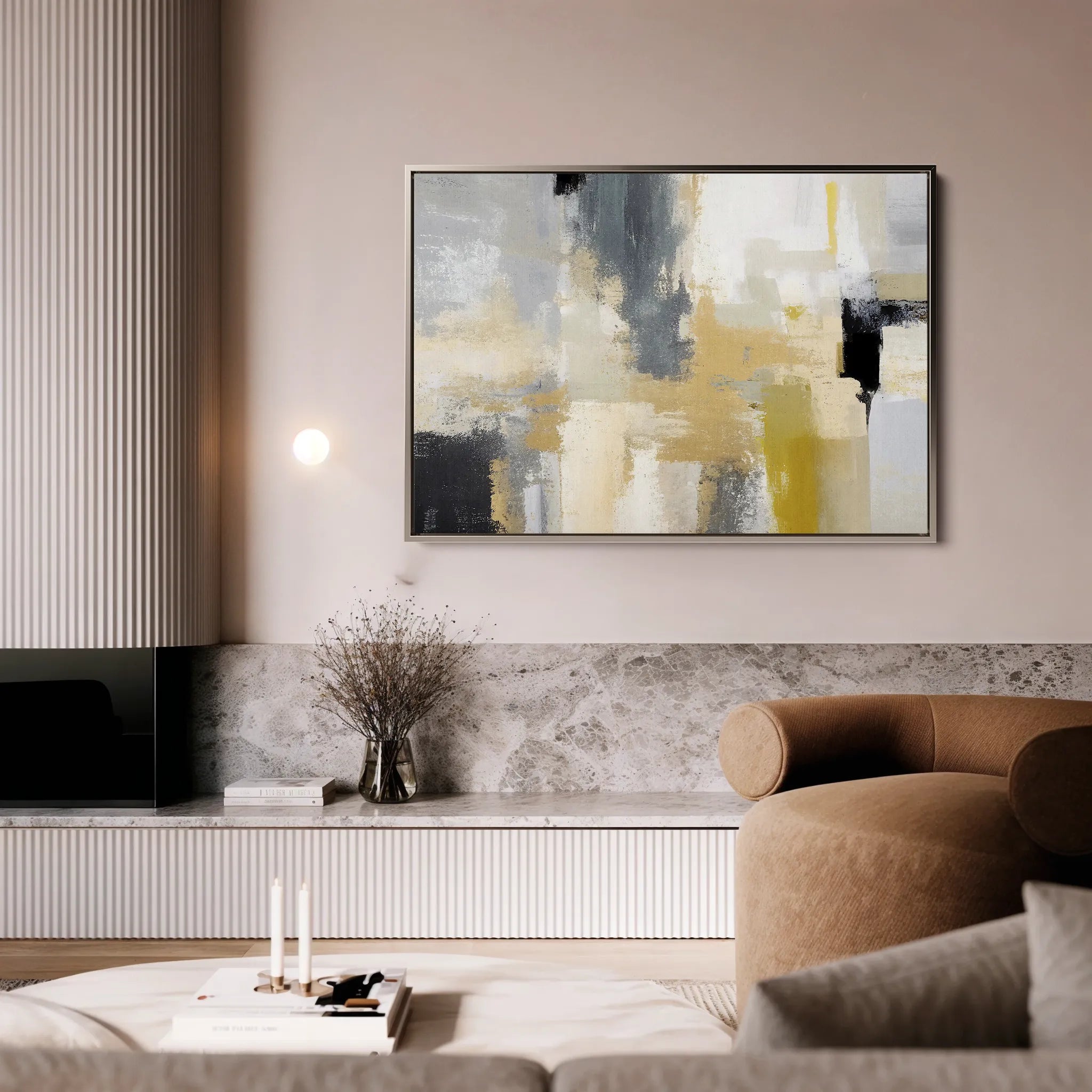 Abstract 005 Canvas Art 18" x 24" / 45 x 60 cm / Black