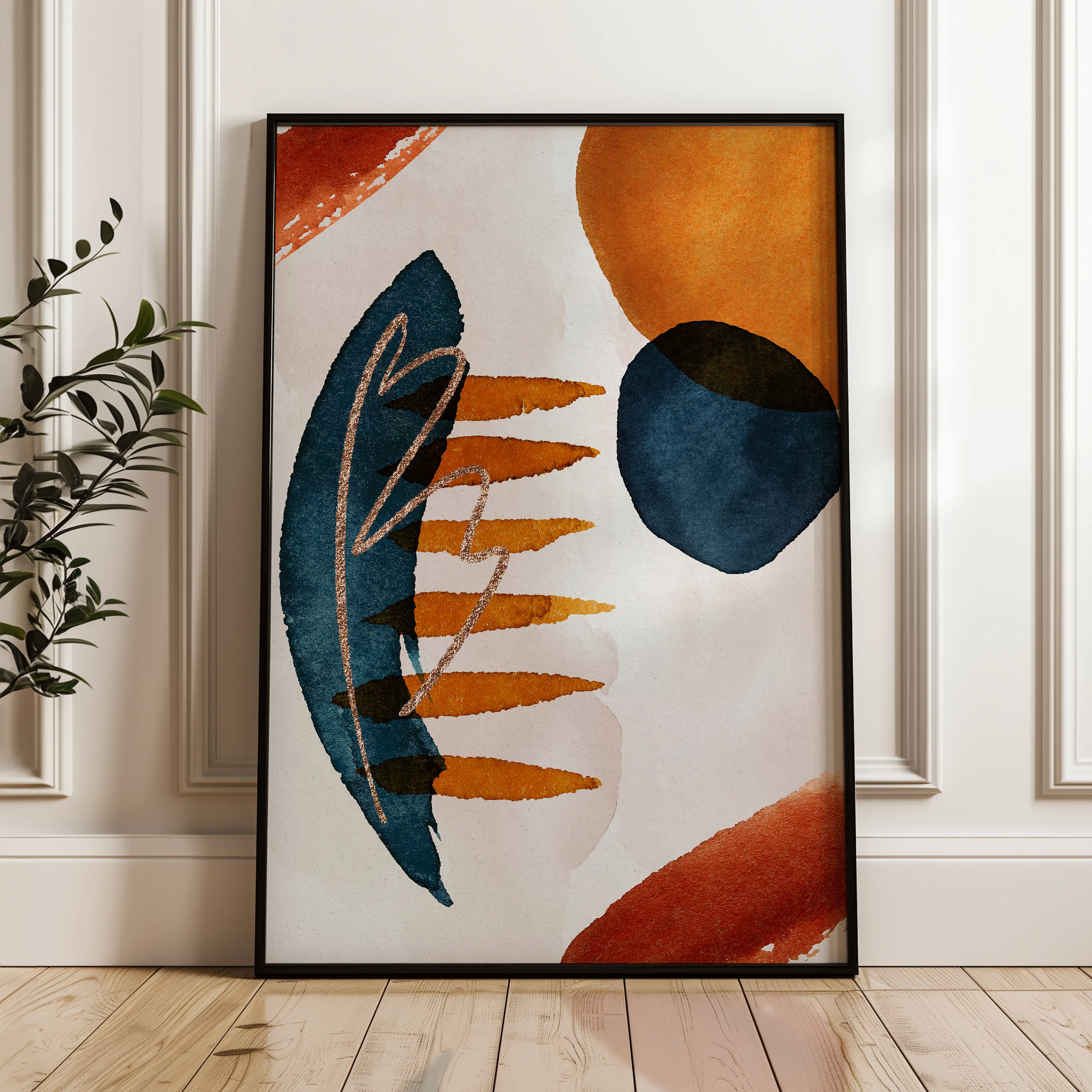 Boho 005 Canvas Art 18" x 24" / 45 x 60 cm / Black