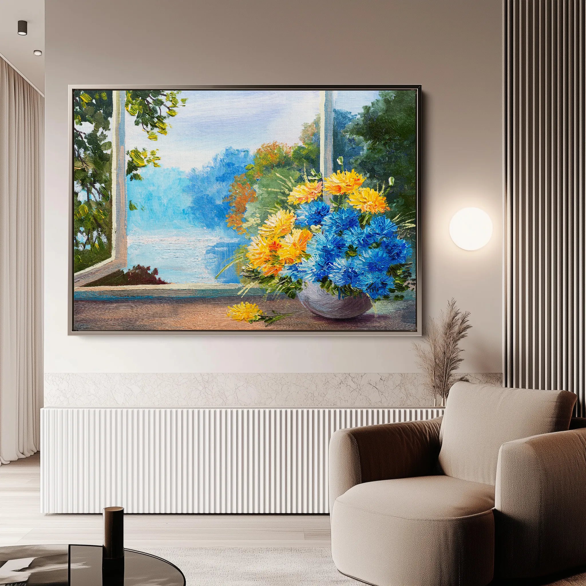 Floral 005 Canvas Art 18" x 24" / 45 x 60 cm / Black