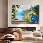 Floral 005 Canvas Art 18" x 24" / 45 x 60 cm / Black