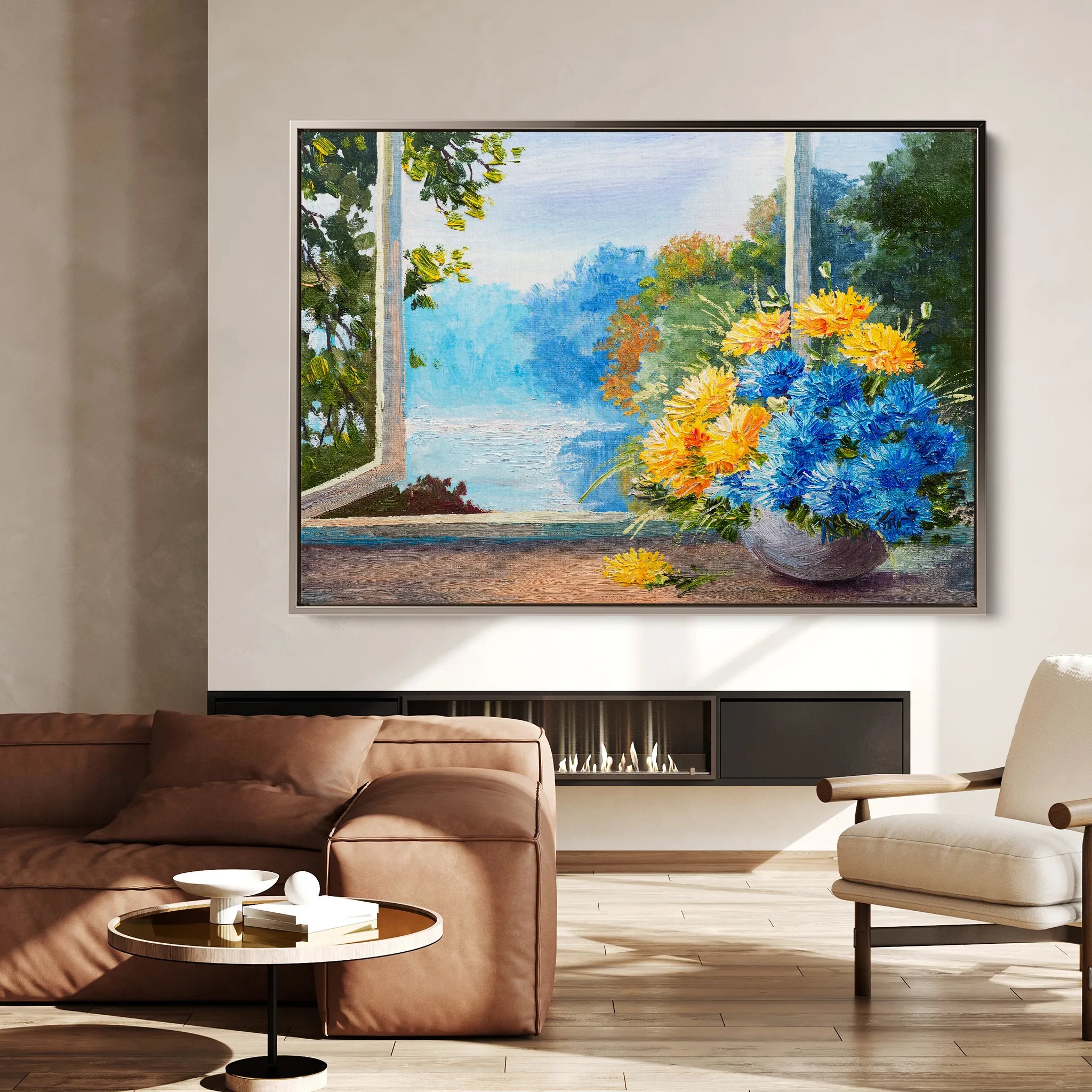 Floral 005 Canvas Art 18" x 24" / 45 x 60 cm / Black