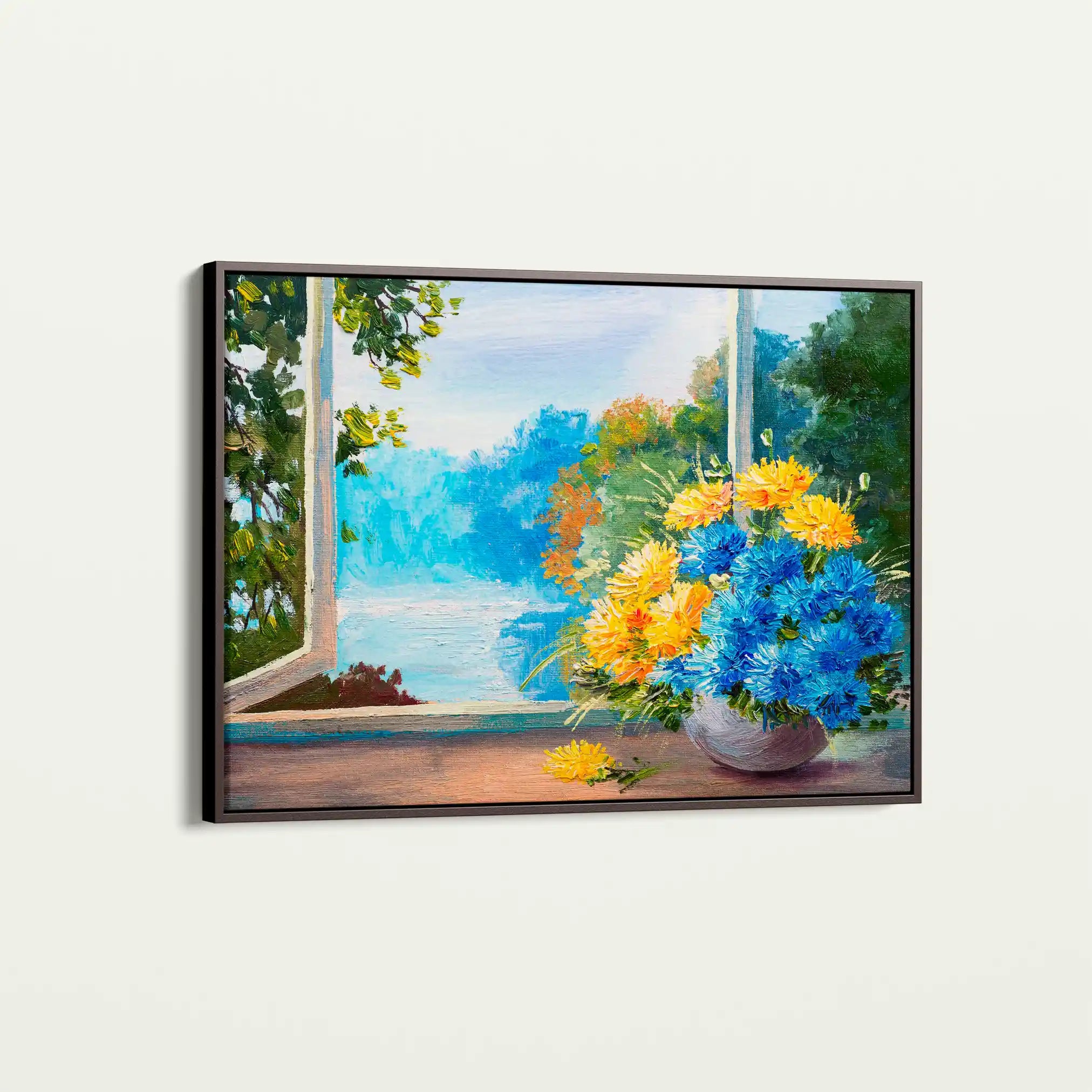 Floral 005 Canvas Art 60 x 40 cm / Black