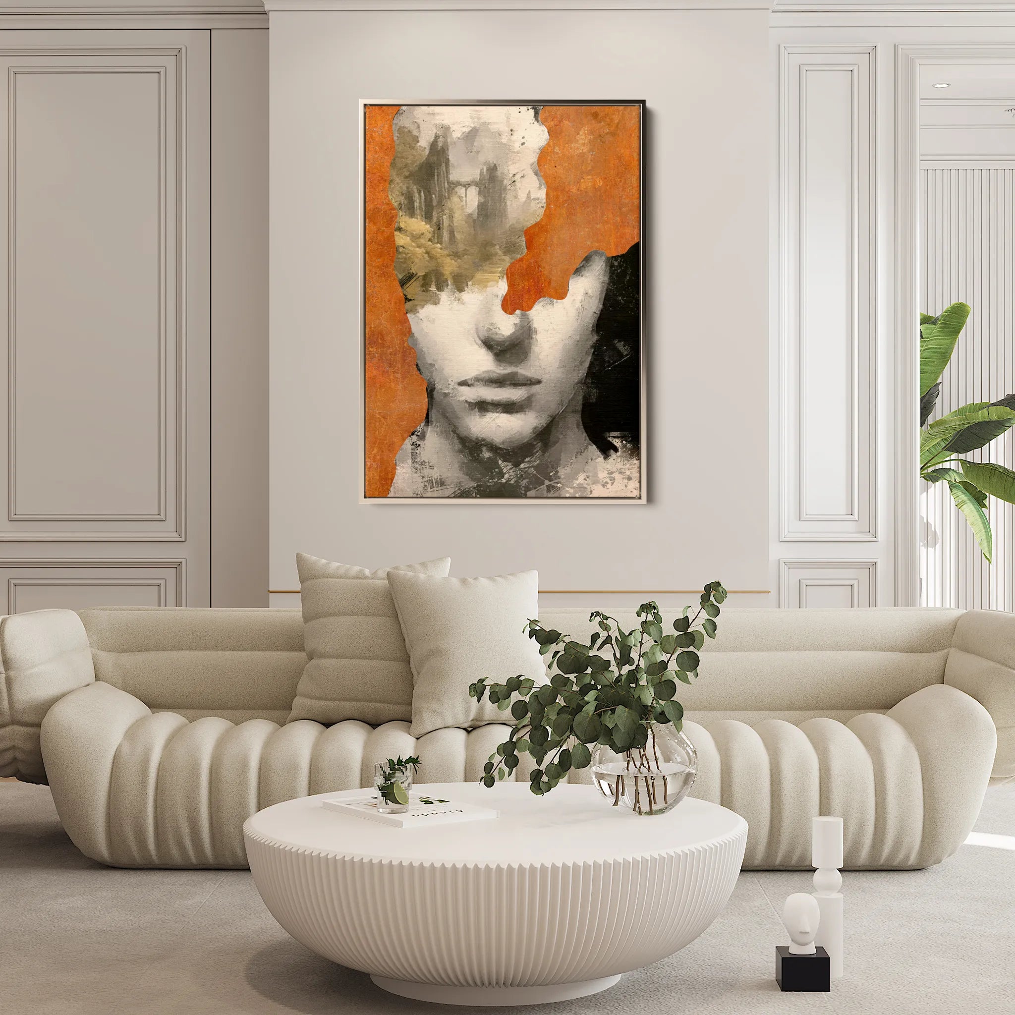Portrait 005 Canvas Art 18" x 24" / 45 x 60 cm / Black