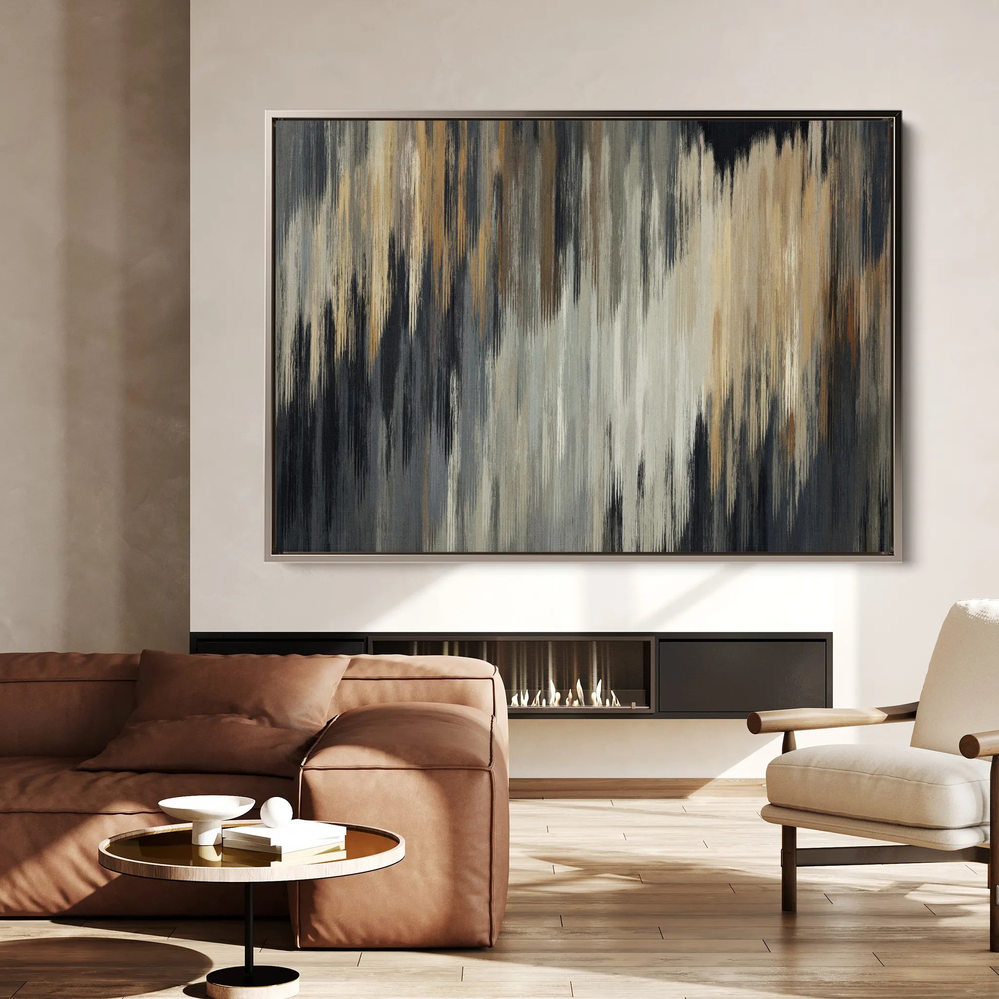 Abstract 006 Canvas Art 18" x 24" / 45 x 60 cm / Black