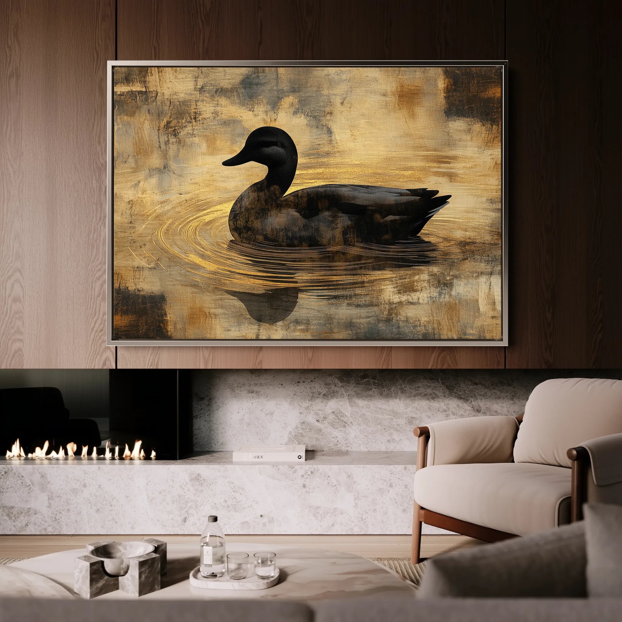 Animals 006 Canvas Art 18" x 24" / 45 x 60 cm / Black