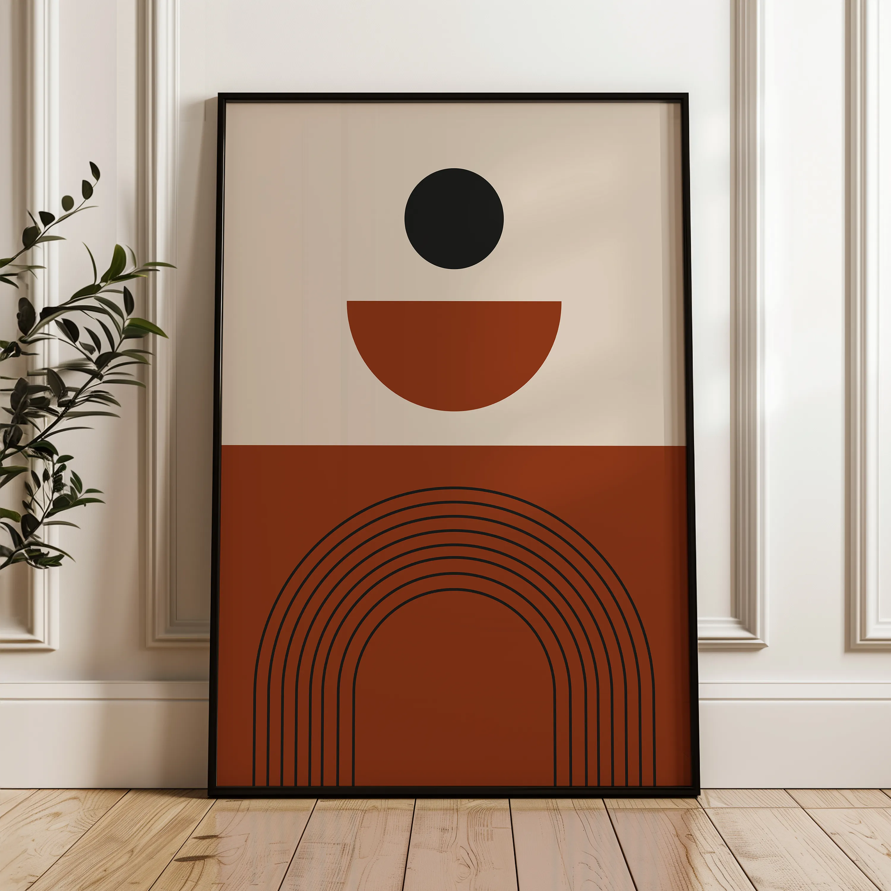 Boho 006 Canvas Art 18" x 24" / 45 x 60 cm / Black