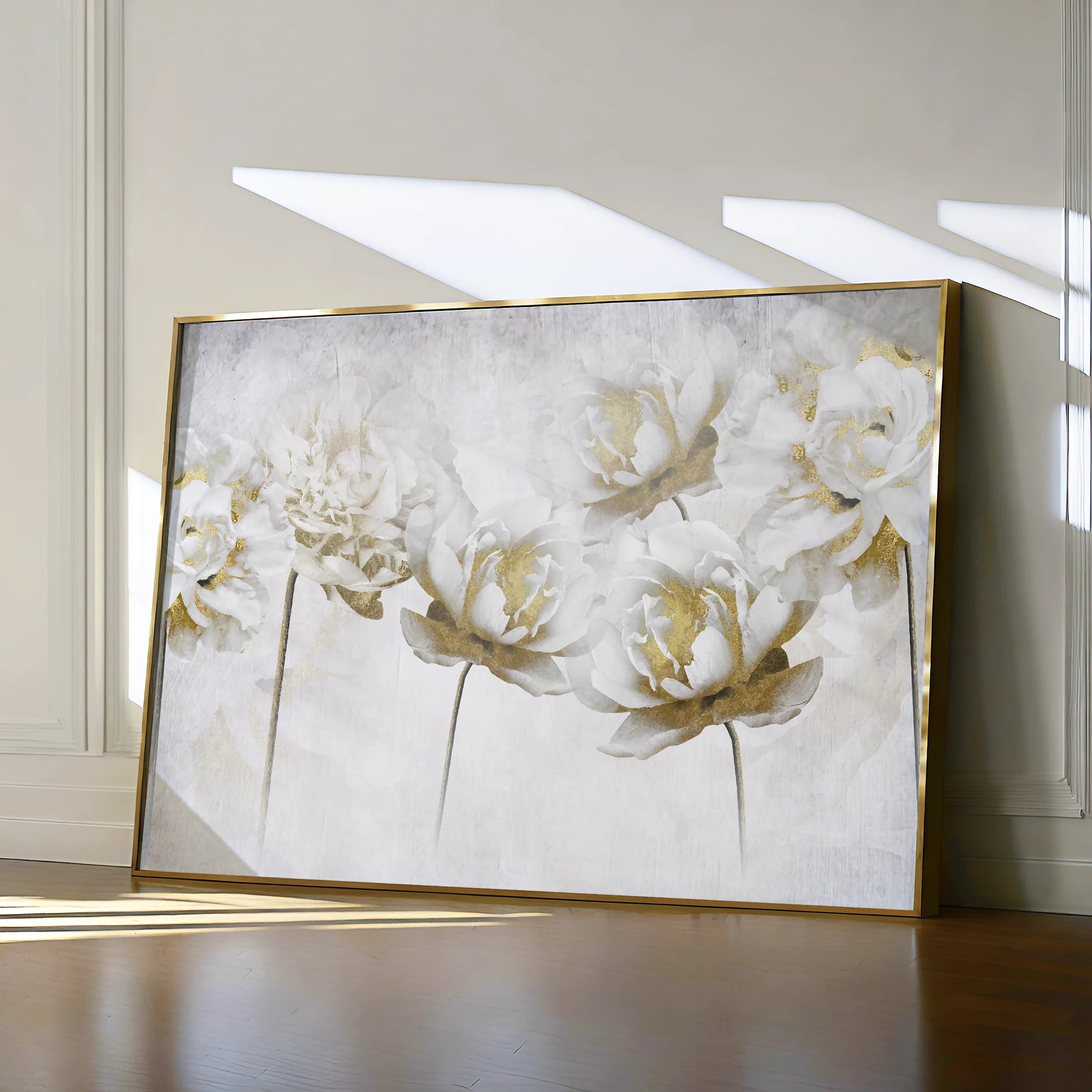 Floral 006 Canvas Art 18" x 24" / 45 x 60 cm / Black