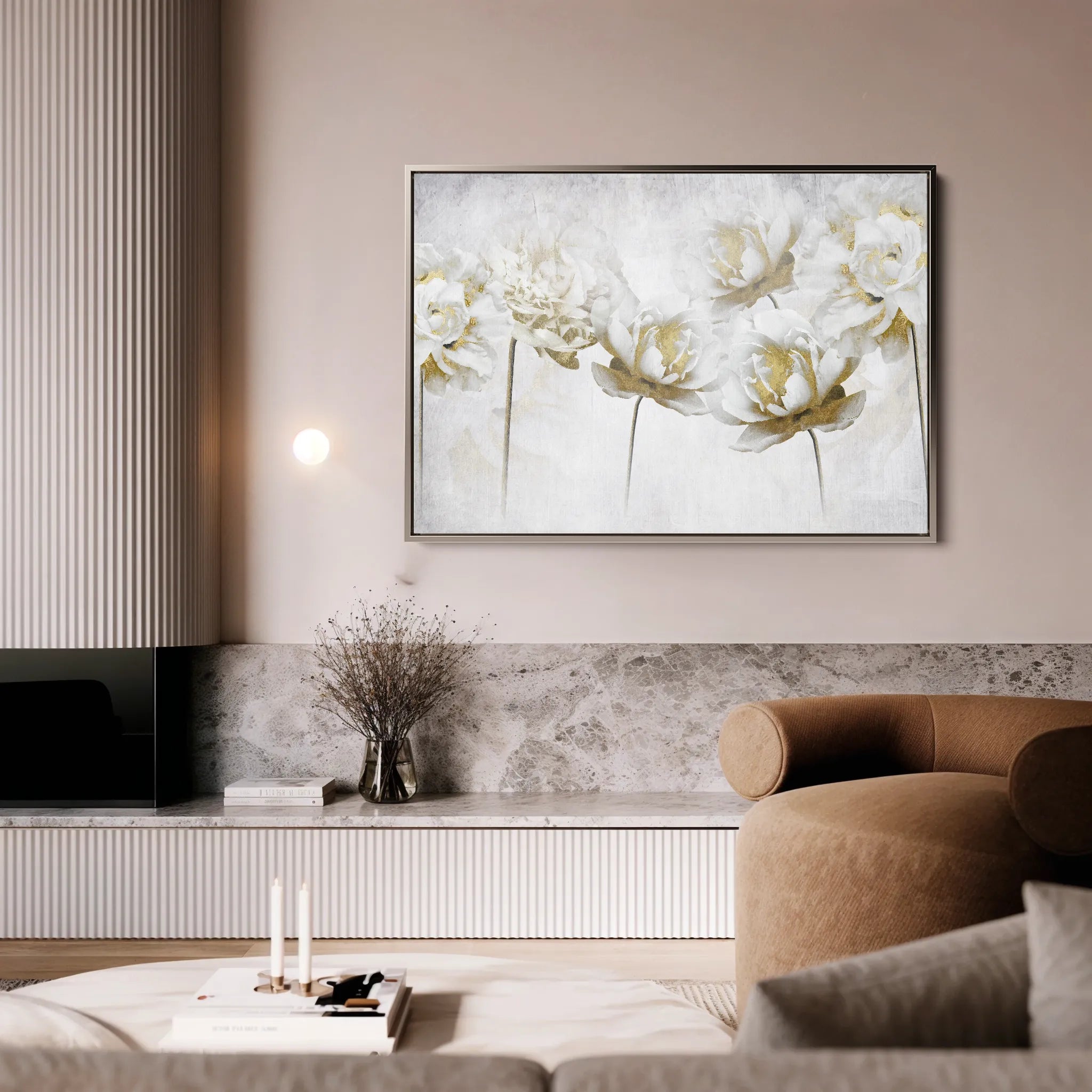 Floral 006 Canvas Art 18" x 24" / 45 x 60 cm / Black