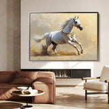 Horses 006 Canvas Art 18" x 24" / 45 x 60 cm / Black