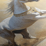 Horses 006 Canvas Art 18" x 24" / 45 x 60 cm / Black